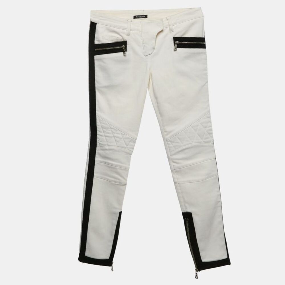 Balmain White Denim Slim Fit Jeans S/waist 30"